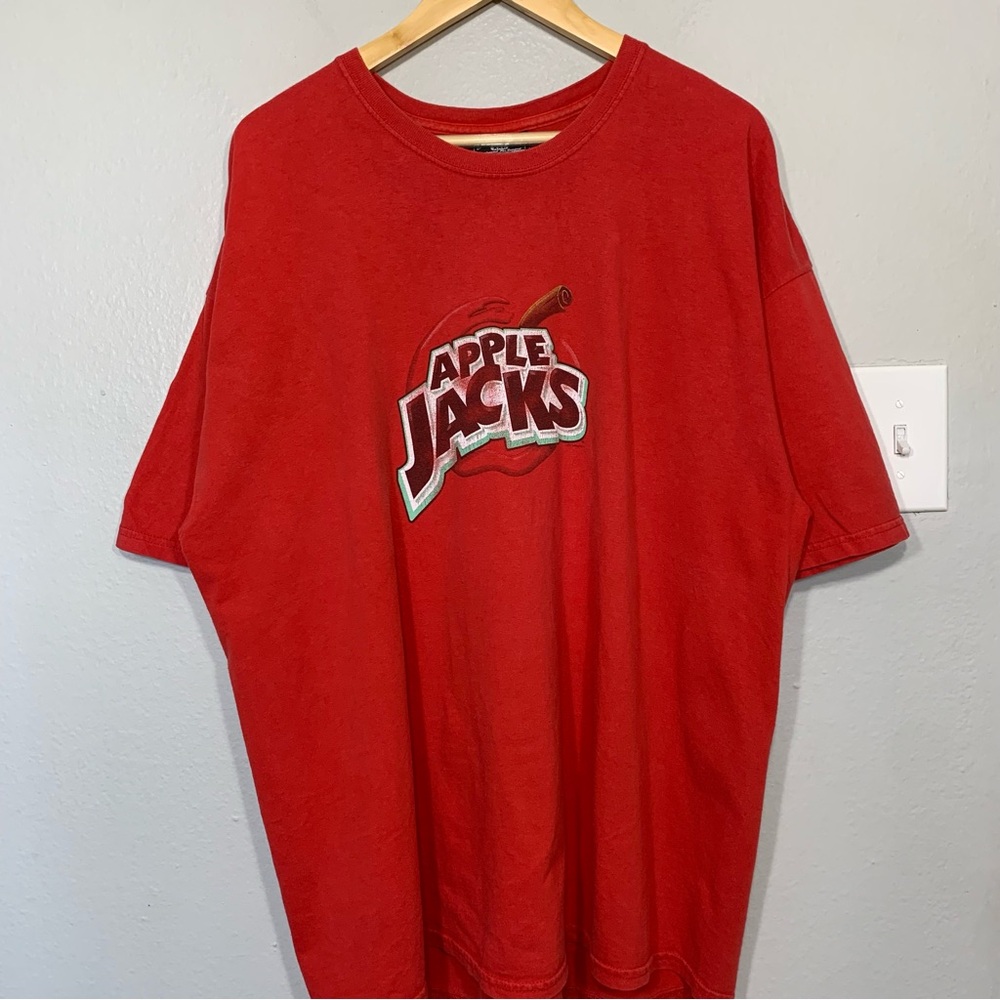 Vintage Y2K Apple Jacks Cereal Promo‎ Red Tee Size 2XL